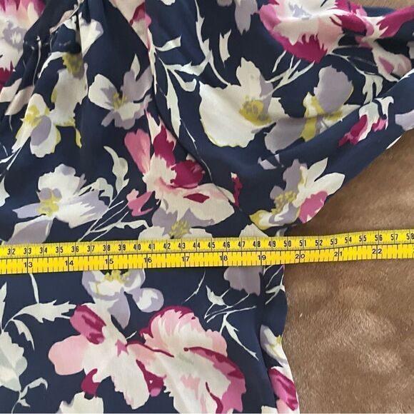 Joie Women’s Blue Floral Silk Blouse 3/4 Sleeve Size XS - Picture 14 of 16